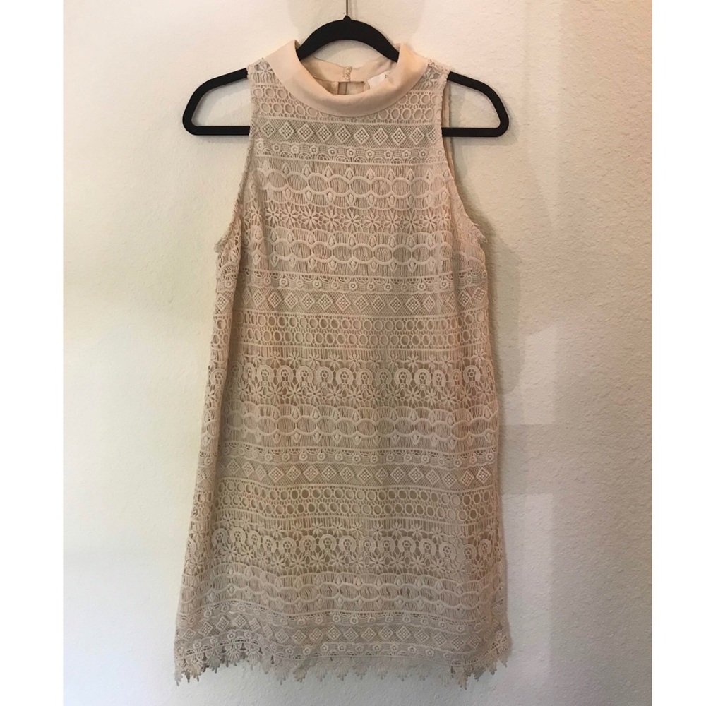Lace sleeveless sheath dress by Astr Size Medium